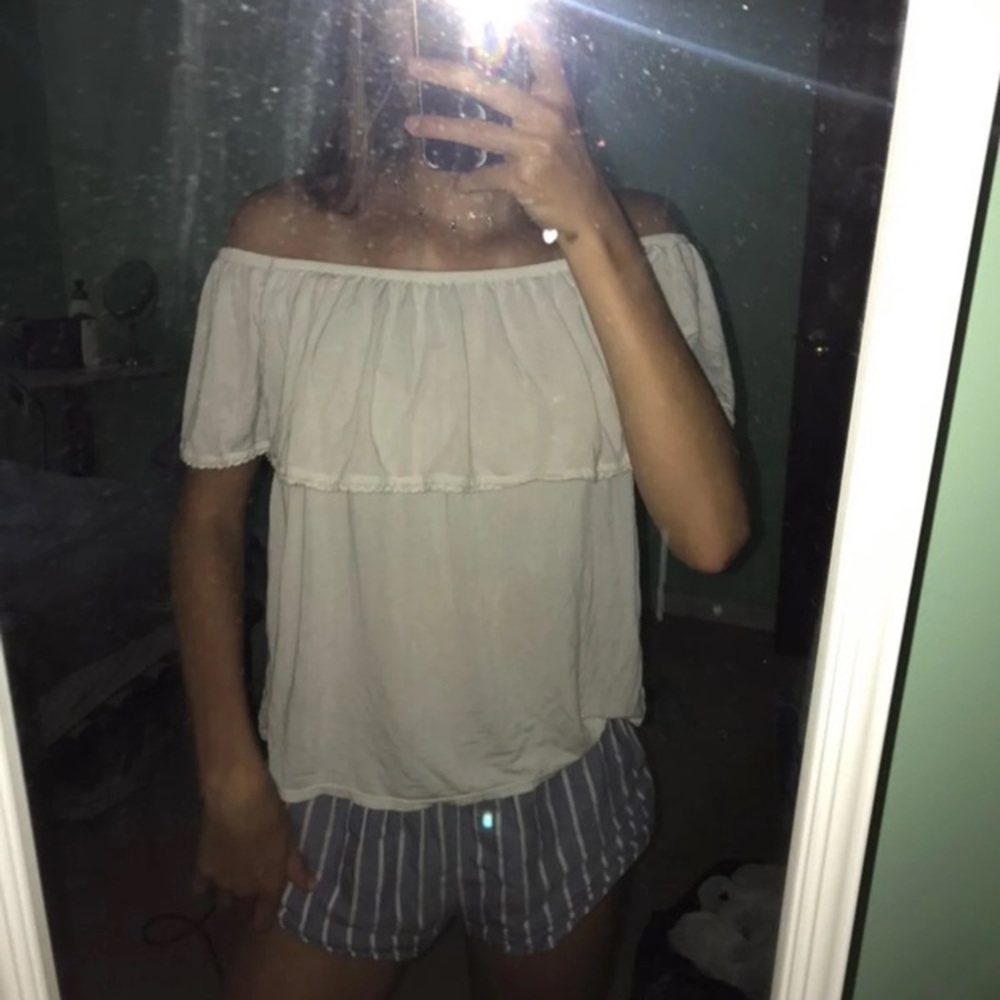 American Eagle white off the shoulder top